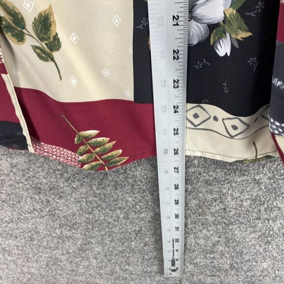 5/$45 Alfred Dunner Shirt Women 14 White Plaid Button Up  Long Sleeve - Picture 7 of 8